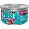 imagePurina ONE Urinary Tract Health Natural Pate Wet Cat Food Urinary Tract Health Beef ampamp Liver Recipe  Pack of 12 3 oz PullTop Cans