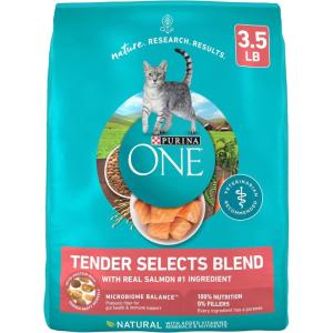 imagePurina ONE Natural Dry Cat Food Tender Selects Blend With Real Salmon  35 lb Bag