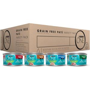 imagePurina ONE Natural Grain Free Wet Cat Food Pate Chicken Recipe  Pack of 24 3 oz PullTop CansVariety Pack