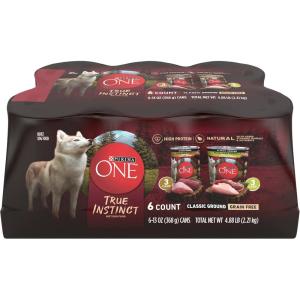 imagePurina ONE Natural Grain Free Wet Dog Food Variety Pack True Instinct Classic Ground  13 Ounce Pack of 6
