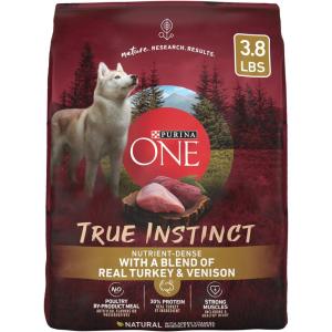 imagePurina ONE True Instinct With A Blend Of Real Turkey and Venison Dry Dog Food  Pack of 4 38 lb Bags