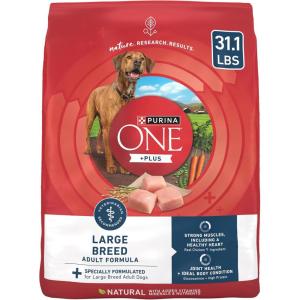 imagePurina One Plus Dry Dog Food for Large Adult Dogs High Protein Real Chicken  311 lb Bag