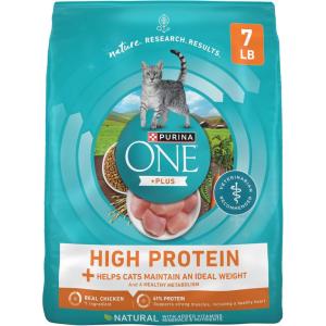 imagePurina ONE High Protein Healthy Weight Plus Ideal Weight With Chicken Dry Cat Food  35 lb BagChicken
