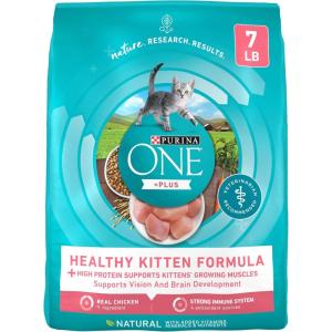 imagePurina ONE High Protein Natural Dry Kitten Food Plus Healthy Kitten Formula  7 lb BagChicken