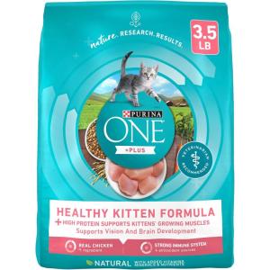 imagePurina ONE High Protein Natural Dry Kitten Food Plus Healthy Kitten Formula  7 lb BagKitten  Chicken