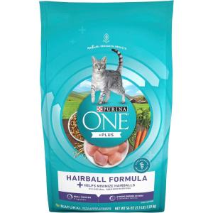 imagePurina ONE Natural Cat Food for Hairball Control PLUS Hairball Formula  7 lb BagChicken