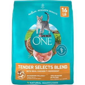 imagePurina ONE Natural Dry Cat Food Tender Selects Blend With Real Chicken  16 Lb BagChicken  Rice