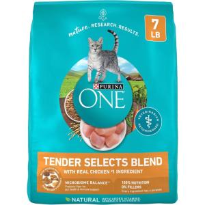 imagePurina ONE Natural Dry Cat Food Tender Selects Blend With Real Chicken  7 lb Bag