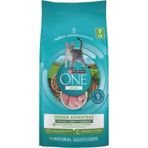 imagePurina ONE Natural Low Fat Weight Control Indoor Dry Cat Food Plus Indoor Advantage  7 lb Bag