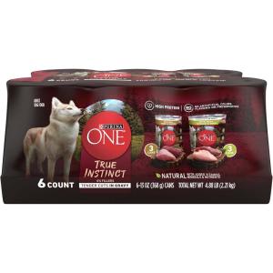imagePurina ONE True Instinct Tender Cuts in Gravy with Real Turkey and Venison and with Real Chicken and Duck High Protein Wet Dog Food Variety Pack  Pack of 6 13 Oz Cans