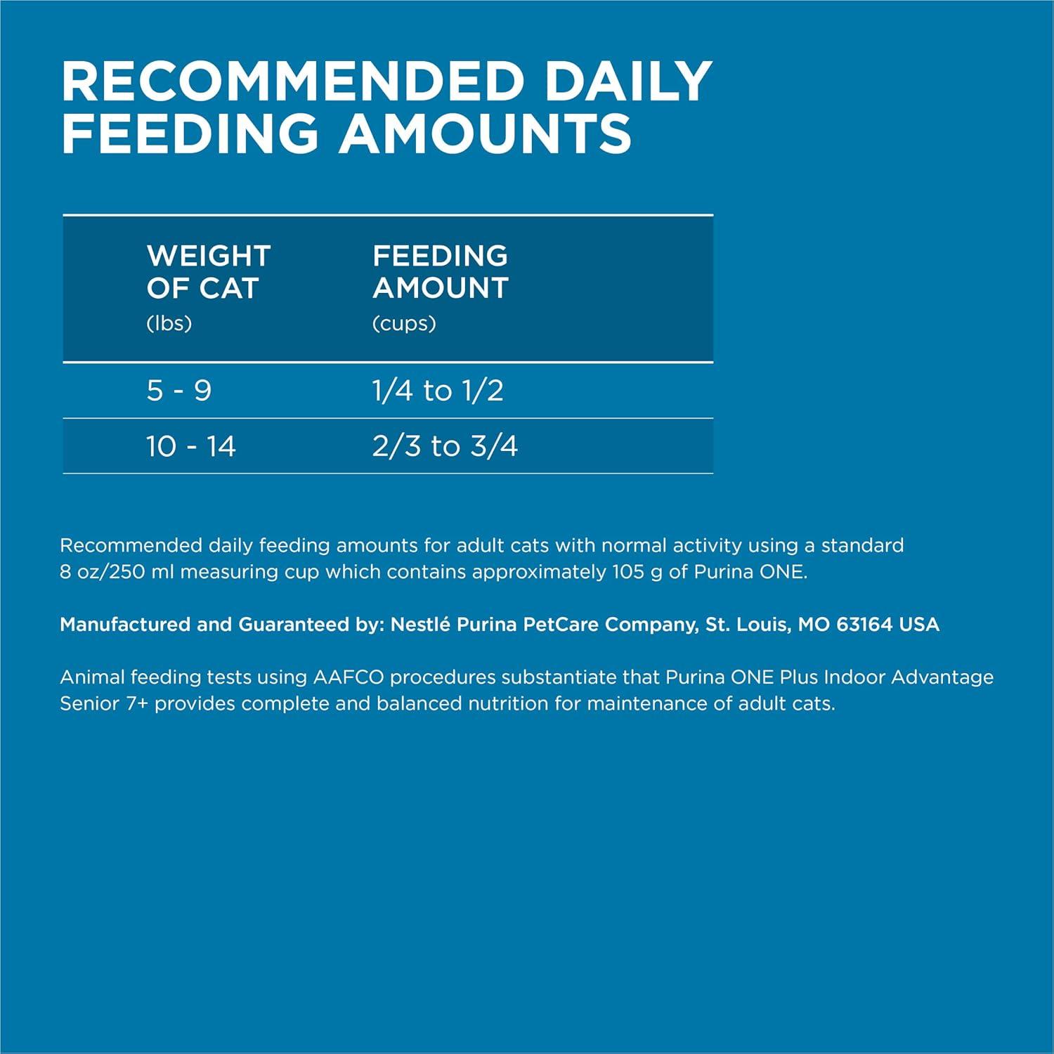 imagePurina ONE High Protein Natural Senior Dry Cat Food Indoor Advantage Senior  35 lb Bag16 Pound Pack of 1