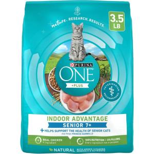 imagePurina ONE High Protein Natural Senior Dry Cat Food Indoor Advantage Senior  35 lb Bag35 Pound Pack of 1
