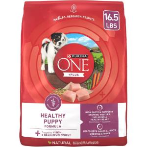 imagePurina ONE Plus Healthy Puppy Formula High Protein Natural Dry Puppy Food with added vitamins minerals and nutrients  165 lb Bag1 Count Pack of 1