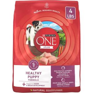 imagePurina ONE Plus Healthy Puppy Formula High Protein Natural Dry Puppy Food with added vitamins minerals and nutrients  165 lb Bag4 Pound Pack of 4