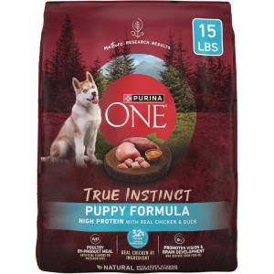imagePurina ONE True Instinct with Real Chicken and Duck High Protein Puppy Food Formula Natural with Added Vitamins Minerals and Nutrients  15 lb Bag15 Pound Pack of 1