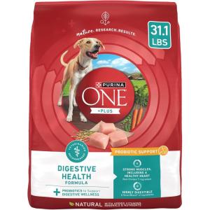 imagePurina One Plus Digestive Health Formula Dry Dog Food Natural with Added Vitamins Minerals and Nutrients  311 Lb Bag311 Pound Pack of 1