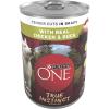 imagePurina ONE High Protein Wet Dog Food True Instinct Tender Cuts in Dog Food Gravy With Real Beef and WildCaught Salmon  Pack of 12 13 oz CansChicken