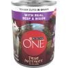 imagePurina ONE Plus Classic Ground Vibrant Maturity Adult 7 Plus Turkey And Barley Entree Senior Dog Food  Pack of 12 13 oz CansBeef  Bison