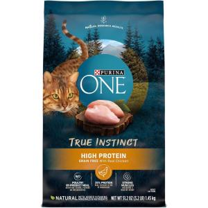 imagePurina ONE Natural High Protein Dry Dog Food Dry True Instinct with Real Beef and Salmon With Bone Broth and Added Vitamins Minerals and Nutrients  275 lb BagChicken
