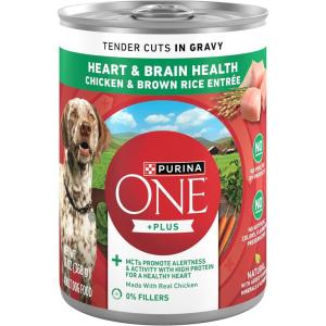 imagePurina ONE Tender Cuts Brain ampamp Heart Chicken ampamp Brown Rice Wet Dog Food  13 oz Can