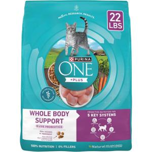 imagePurina ONE Plus Whole Body Support with Chicken Dry Cat Food  22 lb Bag